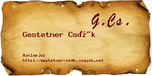 Gestetner Csák névjegykártya